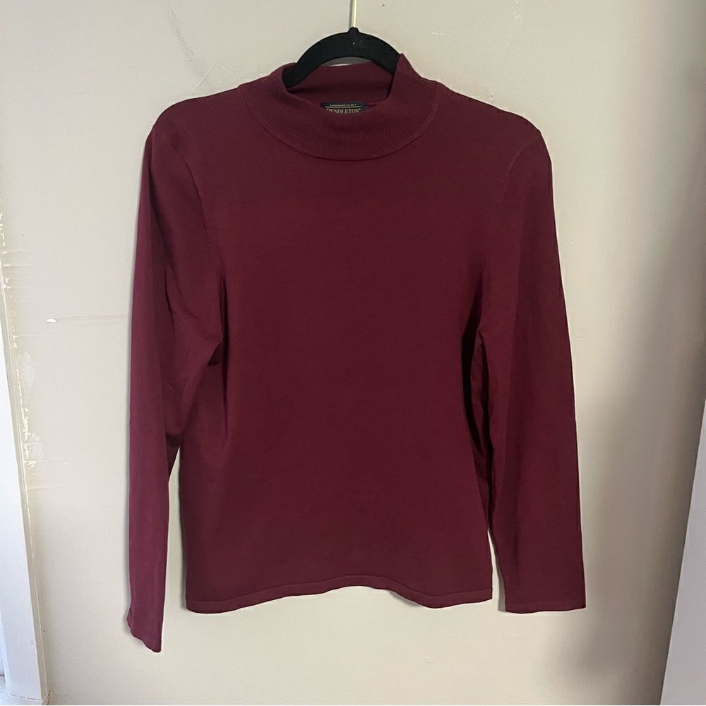Pendleton Maroon Silk Blend Sweater
